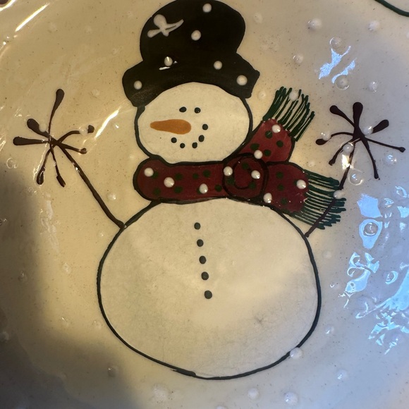 SET OF 2 EXPRESSLY YOURS SNOWMAN HOLIDAY 9” Bowls - Picture 2 of 13